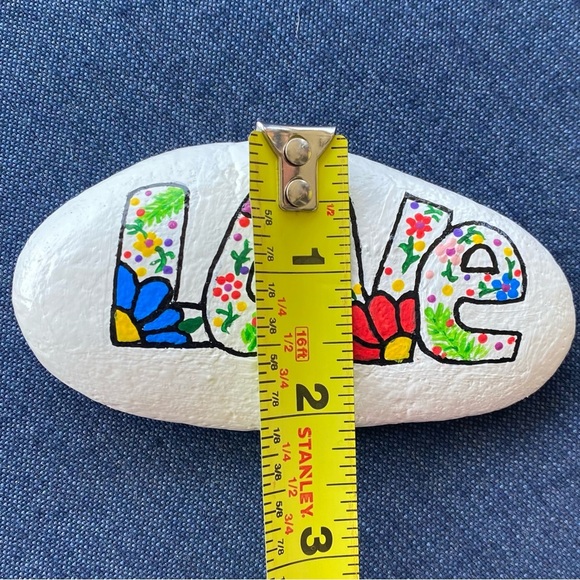 Hand Painted River Love Valentines Day. Sealed With Acrylic Spray - Picture 5 of 5